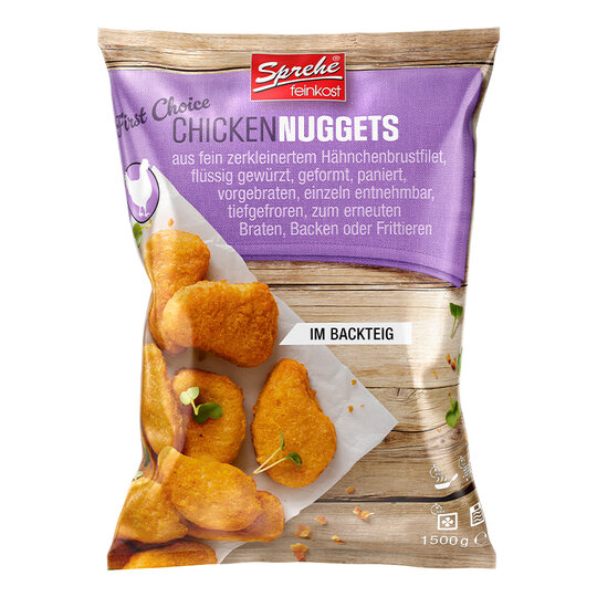 Sprehe kuracie nugetky v cestíčku 1500g mrazené - ms0051