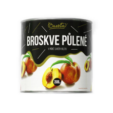 BASSTA Kompót Broskyne polené 2600g plech
